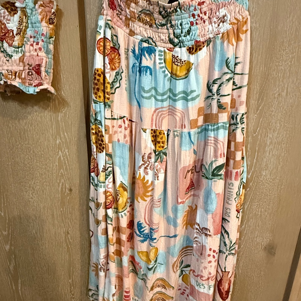 Anthropologie x Paper Heart Colorful Tropical Print Two-Piece Set - Picture 6 of 9